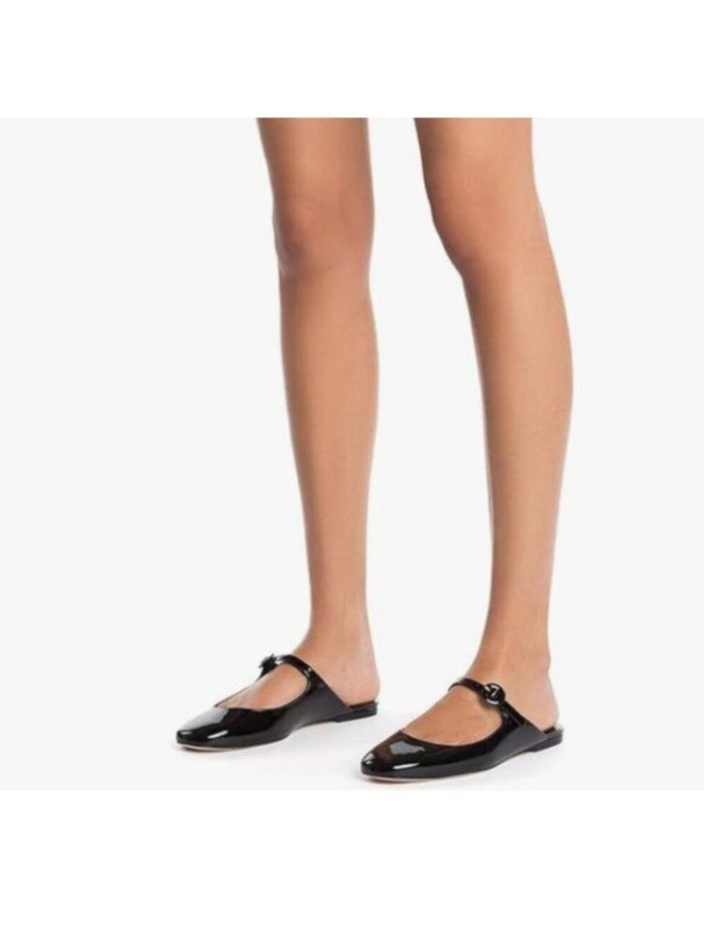 Milooey Black Flat Mules Closed Toe Sandal Ankle Strap Slipper Casual Slip On